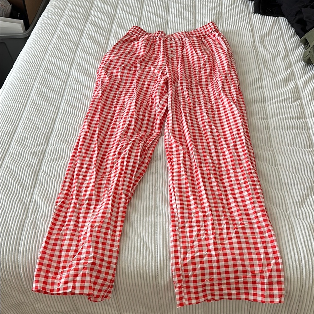 Red Plaid Pants